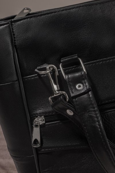 fubileather Large Shoulder Bag 100% Genuine Leather Large Volume Zippered, Handle, Shoulder Bag