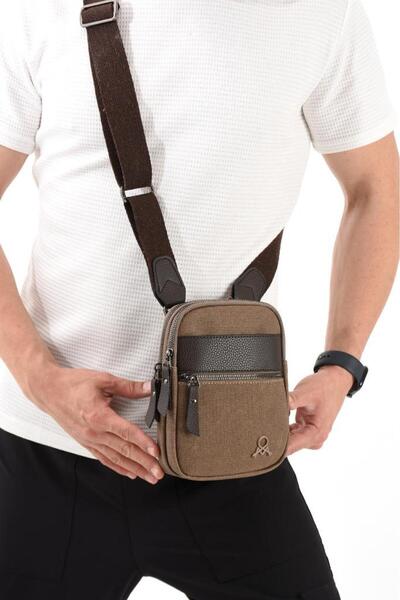 H&D COLLECTİON Geantă pentru telefon din pânză Geantă pentru bărbați, cu cure...