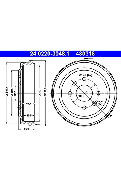 Ate Tambur Frana Chevrolet Aveo / Kalos/Spark