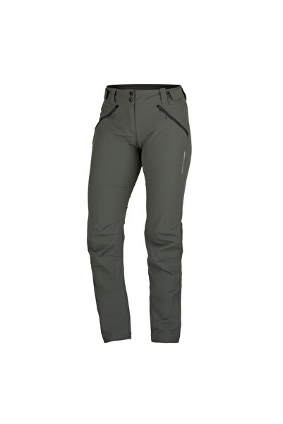 NORTHFINDER Pantaloni elastici pentru femei, de călătorie, TRINA, verde închis