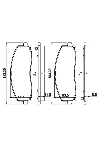 Bosch Set Placute Frana Frana Disc Fiat Freemont Jeep Wrangler 4 2011-2017