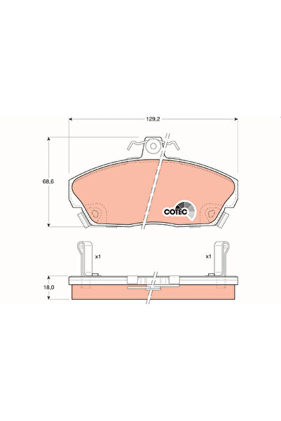 TRW Комплект накладки за дискови спирачки Honda Civic 6/Concerto Rover 200 2/...