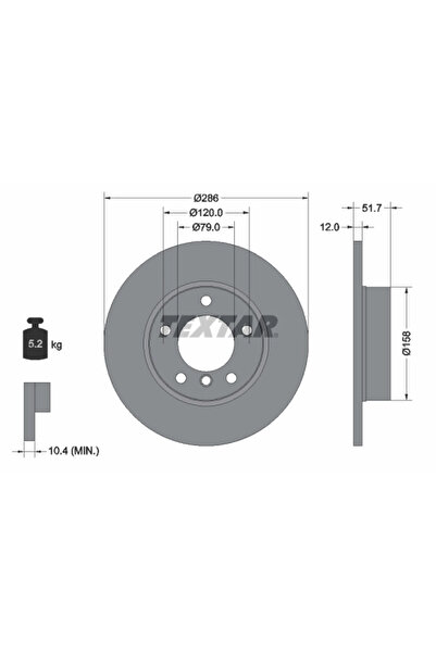 TEXTAR Disc Frana Bmw 3