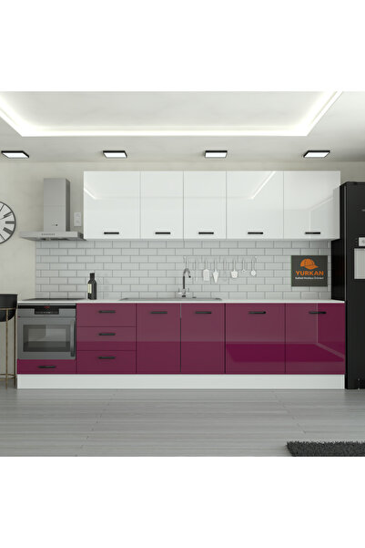 Yurkan 320 cm Mutfak Dolabı MDF Kapak Tezgah Dahil YRKN320 102