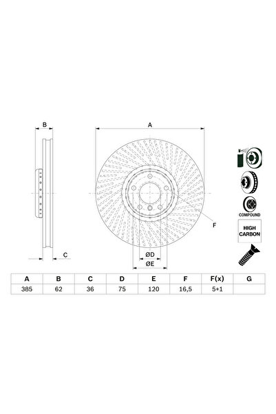 Bosch Disc Frana Bmw X5/X6