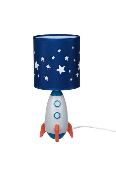 OEM Lampă de masă 3D Rocket cu abajur albastru pentru copii 14x14x31cm