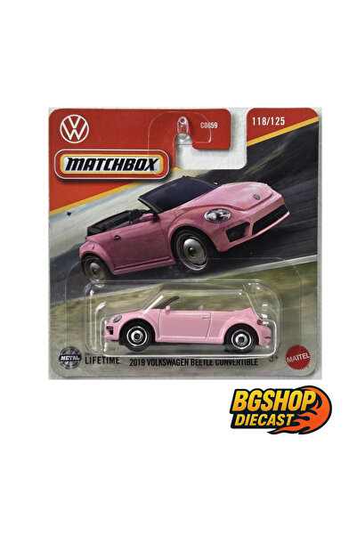 HOT WHEELS Matchbox 2019 Volkswagen Beetle Cabrio Pembe 1:64 Diecast Model Araba