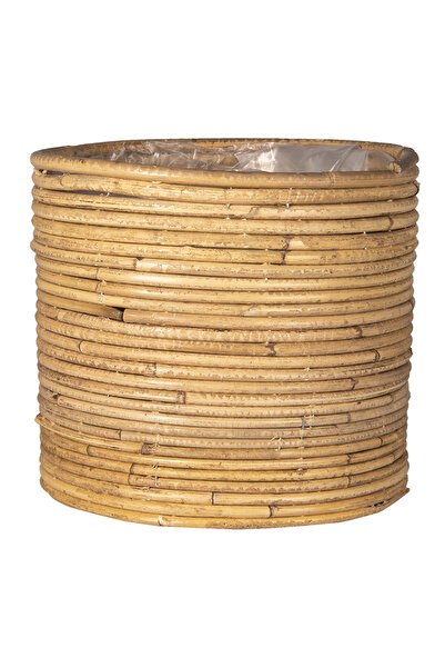 Clayre & Eef Γλάστρα από ρατάν καφέ 26x22 εκ.