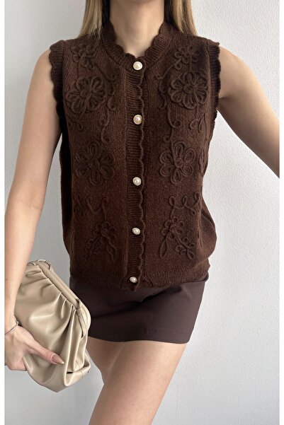 fujya Süzeneli Gold Buttoned Peplum Vest