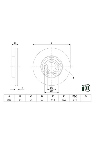 Bosch Disc Frana Mercedes-Benz Cla/Gla/Glb