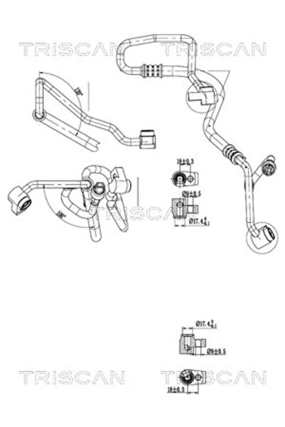 TRISCAN Conducta Presiune Variabila Aer Conditionat Ford C-Max 2/Focus 3/Gran...