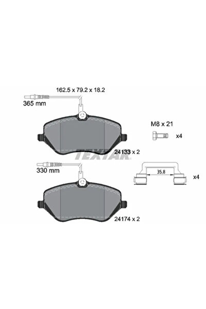 Krieger Комплект накладки за дискови спирачки Citroen C5 3/C6 Peugeot 407/607