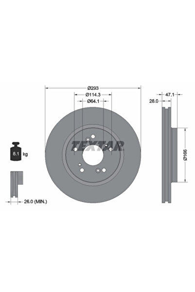 Krieger Дискови спирачки Honda Cr-5 3/Cr-5 4/Crosstour 1
