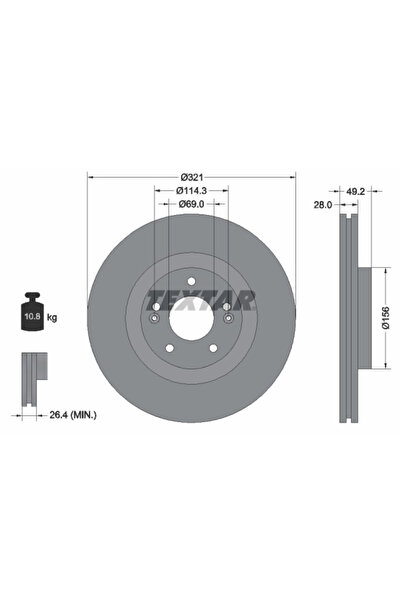 Krieger Дискови спирачки Hyundai Grand Santa Fe/Santa Fe 2/Santa Fe 3 Hyundai...
