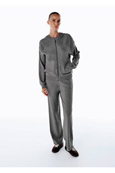 Knitss Açık Gri Merino Yün Karışımlı Triko Pantolon