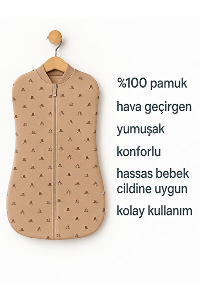 Melekpare %100 Pamuklu Fermuarlı Bebek Kundak Yeni Doğan