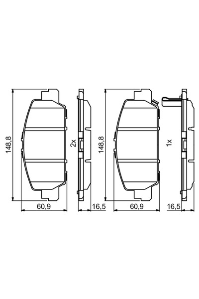 Bosch Комплект накладки дискови спирачки Honda Hr-5/Vezel Suv