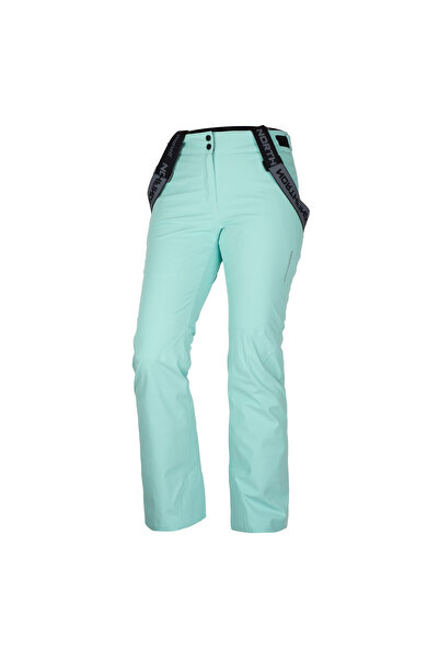 NORTHFINDER Pantaloni de schi comozi pentru femei cu bretele TAMERA verde des...
