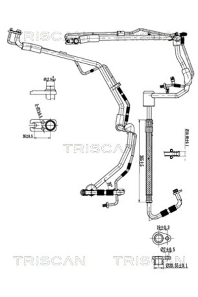 TRISCAN Conducta Presiune Variabila Aer Conditionat Citroen C8/Jumpy 2 Fiat S...