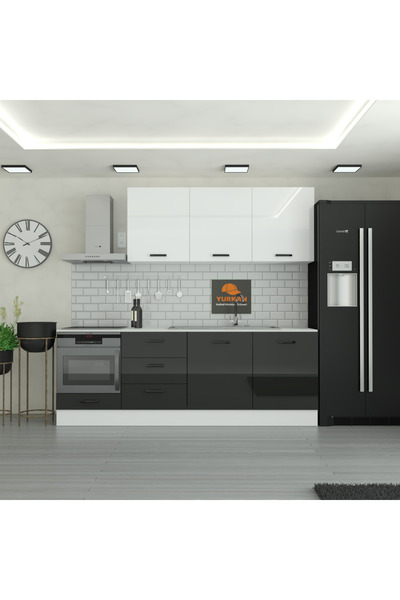Yurkan 240 cm Mutfak Dolabı MDF Kapak Tezgah Dahil YRKN240 99