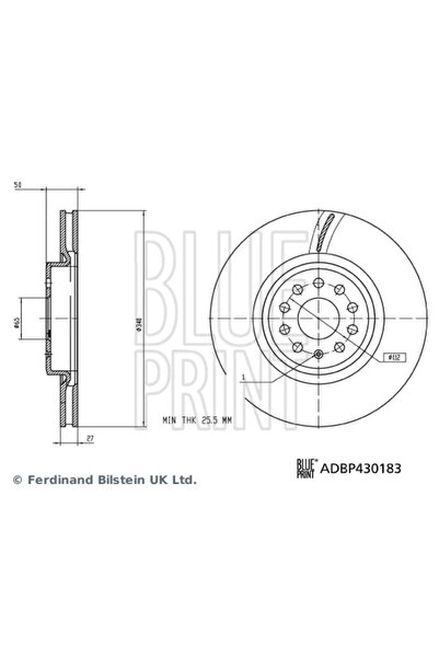 BLUE PRİNT Disc Frana Punte Fata Audi Q4 Cupra Born