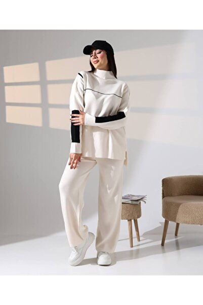 GİYSİ DÜNYASI 57 Knitwear Fabric Sweater Pants 2-Piece Set