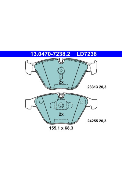 Ate Set Placute Frana Frana Disc Bmw 3/X1