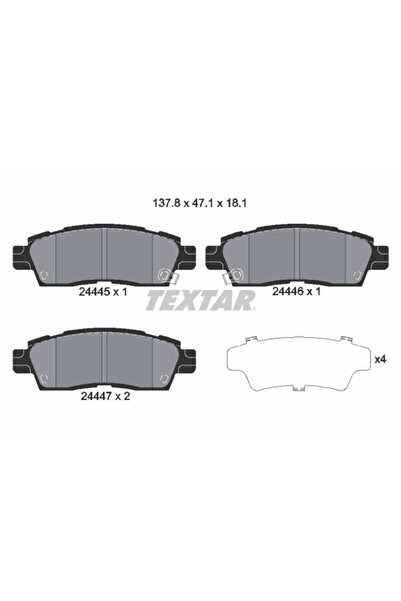 TEXTAR Set Placute Frana Frana Disc Buick Enclave/Rainier Suv Chevrolet Ssr/T...