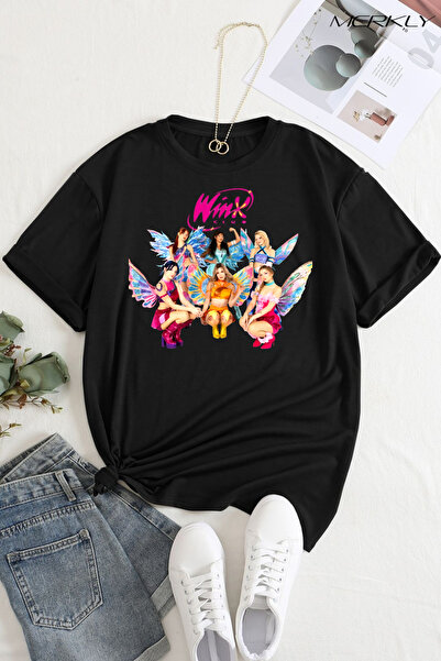 barsdepo Tricou cu imprimeu Manifest, tricou negru oversize unisex pentru cop...