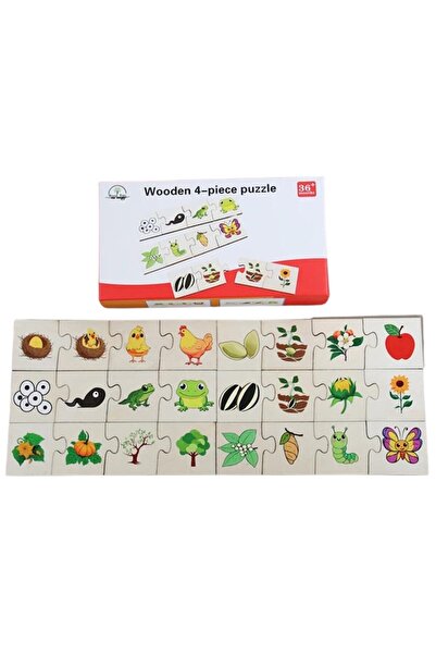 OEM Educational Puzzle for Kids, Animal Evolution Montessori, Wood, 24 Pieces