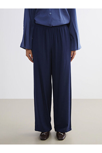 LC Waikiki Wide Leg Women's Trousers with Elastic Waist