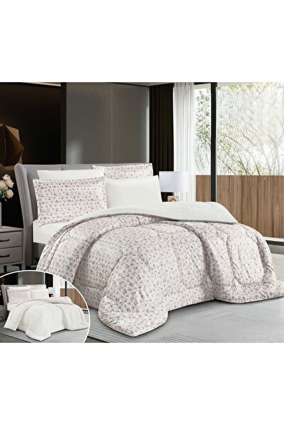 SNOOZYL Double bedspread made of soft velvet and fur with a floral design to provide you with warmth and comfort