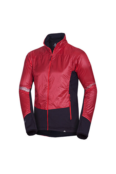 NORTHFINDER Jachetă hibridă pentru bărbați Polartec® SVISTOVY roșu negru