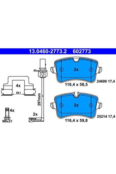 Ate Set Placute Frana Frana Disc Audi A8 D4