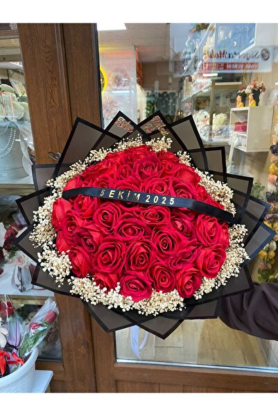laviniaçiçekçikolata 41 Li Kırmızı Kadife Gül Buketi İsteme Çiçeği