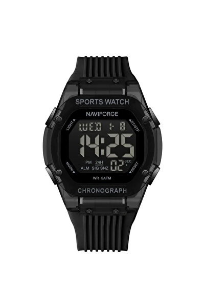 Naviforce Ceas bărbătesc negru 7113 – Funcții multiple, Design casual, Cronometru, 5ATM