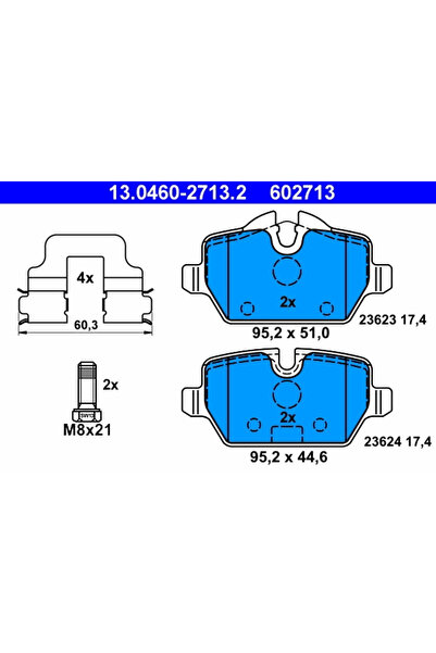Ate Set Placute Frana Frana Disc Bmw 1/3 Mini Mini Countryman/Mini Paceman