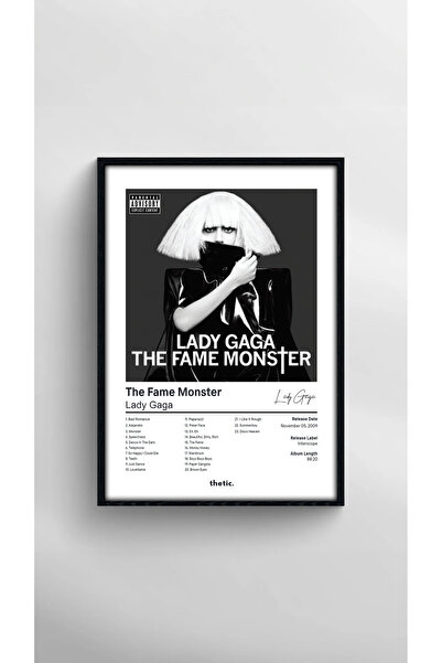 Thetic Lady Gaga - The Fame Monster Albüm Koleksiyonu PREMIUM Spotify Poster!