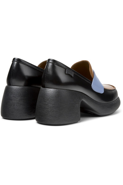 CAMPER Twins Leather Women's Multi-Colored Loafer Heeled Shoes