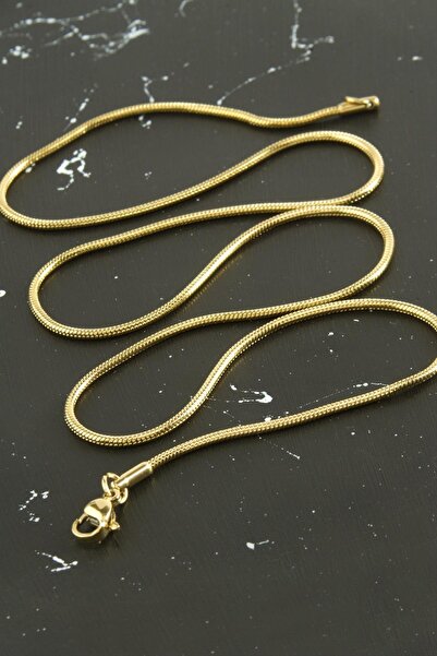 Generic Brand Cylinder Chain Steel Necklace 55 cm