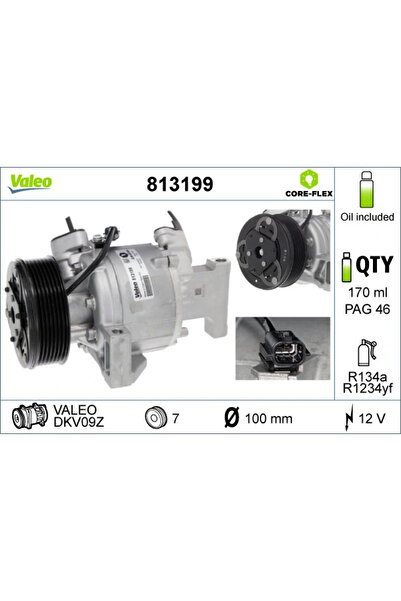 VALEO Compresor Climatizare Renault Twingo 3 Smart Forfour/Fortwo