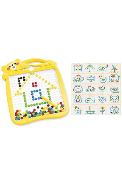 OEM Tabla magnetica Montessori de desenat cu margele, stilou magnetic si planse model, Joc interactiv,3+