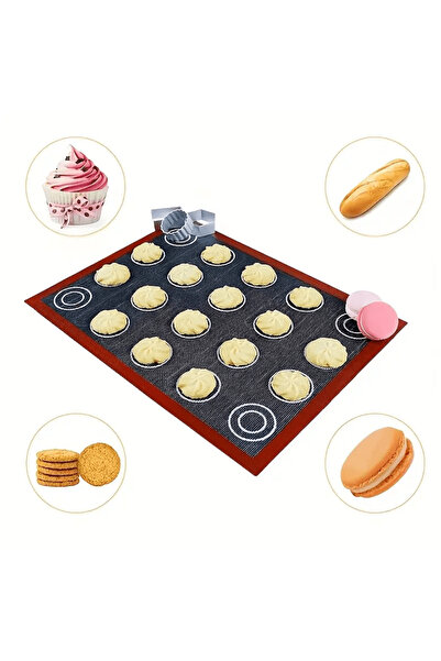 VALA Covoraș copt 2în1, silicon, eclere și macarons, VALA® ECLAIR și MACARONS, microperforat