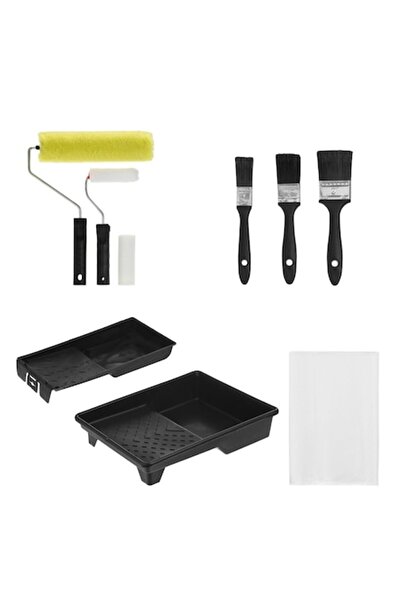 SHOPIENS Set de instrumente de pictat, 10 piese — tăvi, role și pensule, foli...