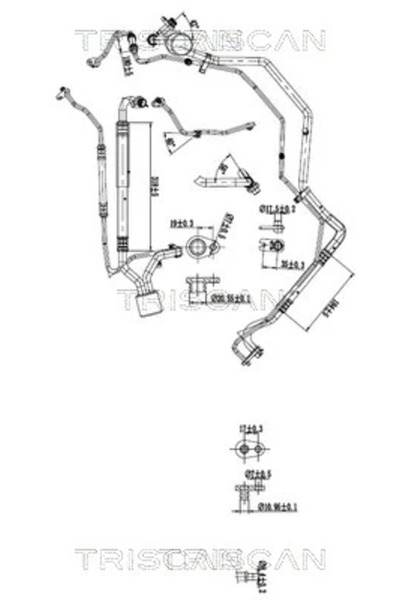 TRISCAN Conducta Presiune Variabila Aer Conditionat Citroen C4 1/C4 Cupe Peug...