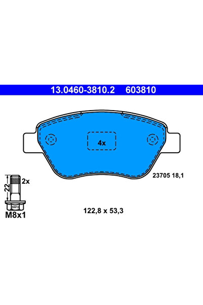 Ate Set Placute Frana Frana Disc Fiat Idea Lancia Musa