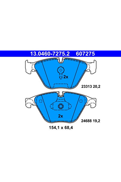 Ate Set Placute Frana Frana Disc Bmw 5