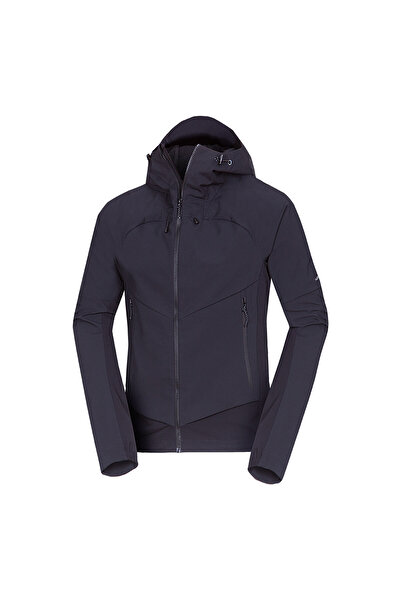 NORTHFINDER Jachetă trekking hibridă softshell activă CIRO neagră pentru bărbați