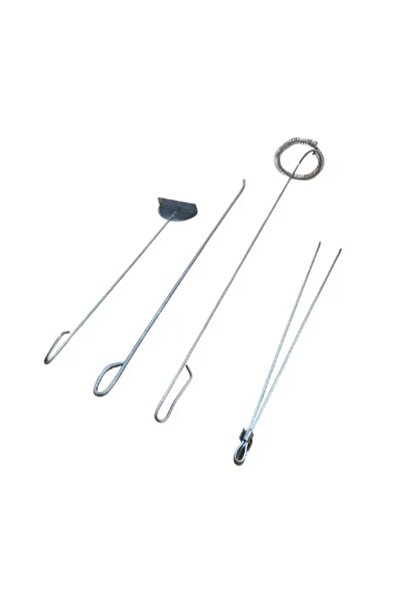 mobilreyon Şömine Seti 4 Parça , Harbi ( Soba Borusu Temizleme Demiri)- Maşa ...