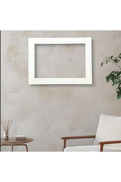 BHNS White colored wooden window air conditioner frame, ready-made air conditioner frames, decorative frame, dust and insect resistant, easy to disassemble and install